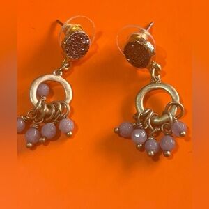 Fashion jewelry cubicle zirconia gold dipped earrings